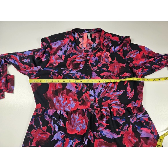 Eight Sixty for A Pea in the Pod floral maternity blouse size large EUC - Picture 7 of 8